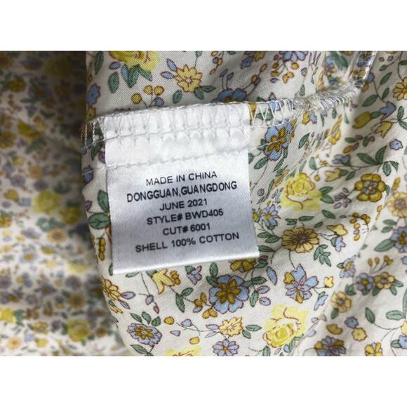 BAYBALA Jolene Smocked Bust Flutter Sleeve Floral Prairie Maxi Dress LARGE - Picture 13 of 14